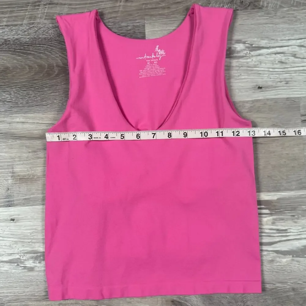Intimately Free People Hot Pink Scoop Neck Tank Top Stretch M / L